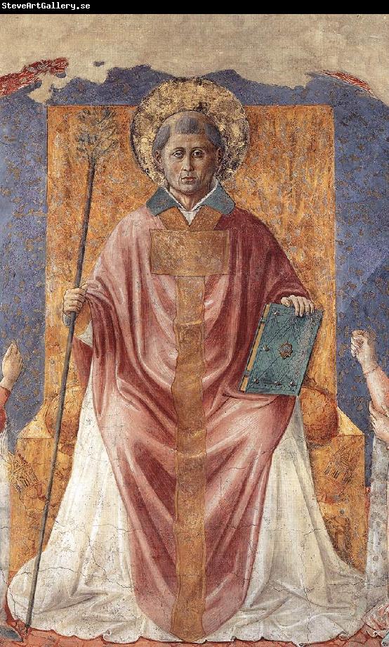 GOZZOLI, Benozzo St Fortunatus Enthroned sdg